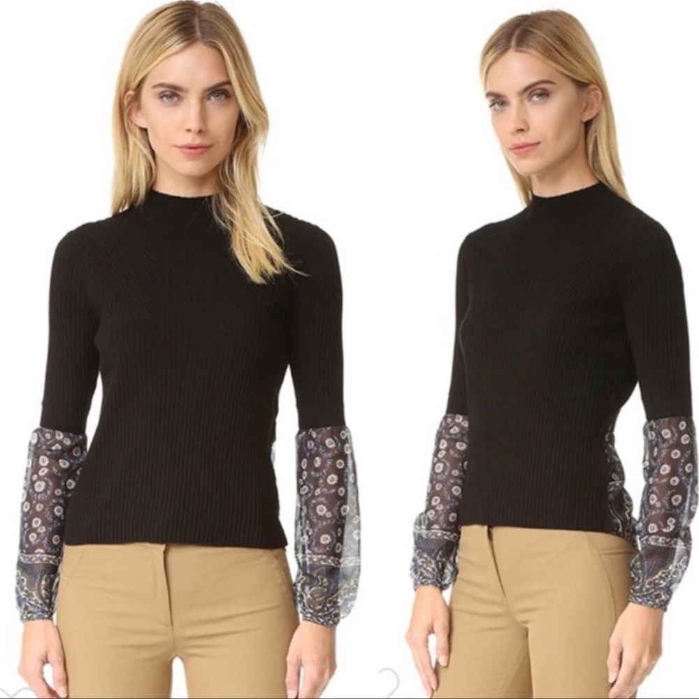 Veronica Beard | Moon Mixed Media Sweater